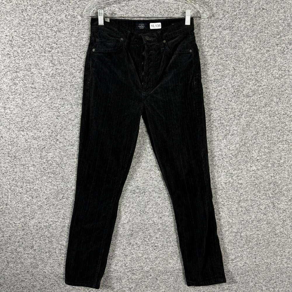 Citizens Of Humanity Size 26 Black Corduroy Olivia High Rise Slim Ankle Jeans